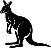 Wallaby Silhouette illustration design vector