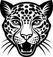 Leopard Head Mascot Design Silhouette Art vector