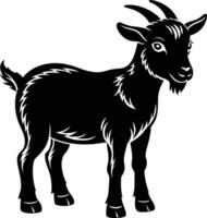 Pygmy goat Silhouette illustration design vector