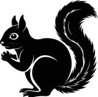 Squirrel silhouette illustration design vector