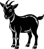 Pygmy goat Silhouette illustration design vector