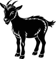 Pygmy goat Silhouette illustration design vector