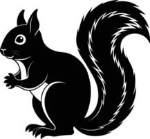 Squirrel silhouette illustration design vector