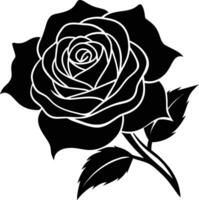 Rose Silhouette illustration design vector