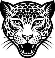 leopardo cabeza mascota diseño silueta Arte vector