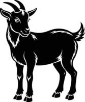 Pygmy goat Silhouette illustration design vector