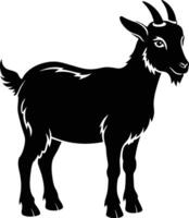 Pygmy goat Silhouette illustration design vector