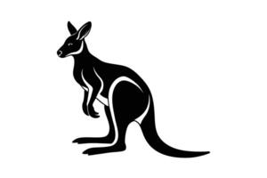 Wallaby Silhouette illustration design vector