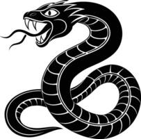 serpiente silueta ilustración diseño vector