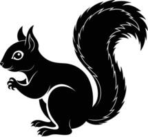 Squirrel silhouette illustration design vector