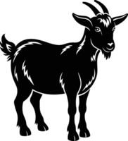 Pygmy goat Silhouette illustration design vector