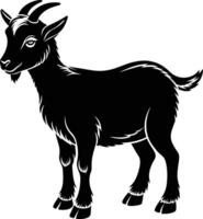 Pygmy goat Silhouette illustration design vector