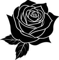 Rose Silhouette illustration design vector