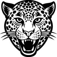 leopardo cabeza mascota diseño silueta Arte vector