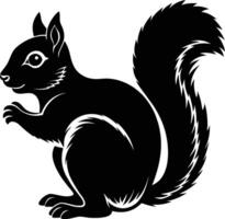 Squirrel silhouette illustration design vector