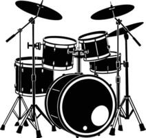 Drum kit Silhouette illustration design vector