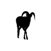 Walking Sheep Silhouette on white board vector