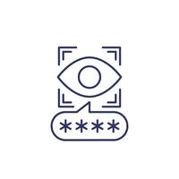 Parental control line icon with a password vector