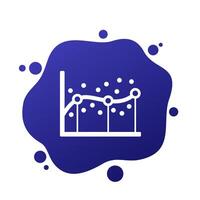 regression analysis icon for apps and web vector