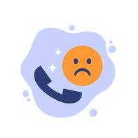 complaint icon with a phone and emoji vector