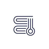 underfloor heating line icon, vector