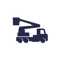 bucket truck icon on white vector