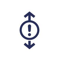 height warning icon on white vector