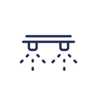 water sprinklers line icon on white vector