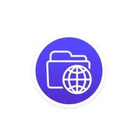 online folder icon for web or apps vector