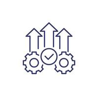 efficient production and efficiency line icon vector