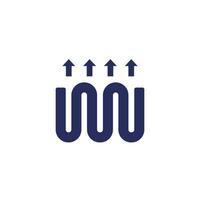 underfloor heating icon with a pipe vector