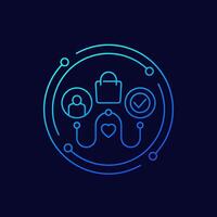 Customer journey icon, linear design vector