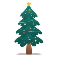 Flat Christmas tree vector