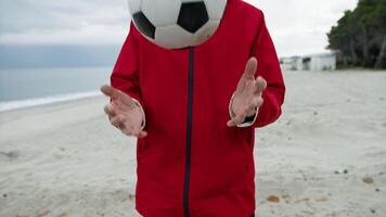 Soccer Ball In The Hands Of A Man video