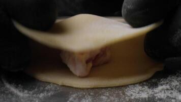 cappelletti pasta förberedelse från en professionell kock video