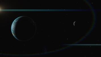 Light and reflection of planets into outer space video