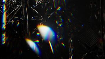 fragmented lights and rainbow reflections for transition background video