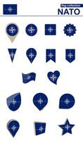 OTAN bandera recopilación. grande conjunto para diseño. vector