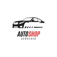 auto shop services logo design vector