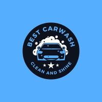 mejor coche lavar limpiar y brillar logo vector