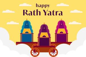 plano diseño contento rath yatra antecedentes ilustración vector