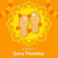 ilustración para celebrar gurú purnima en plano diseño estilo vector