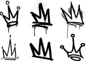 crown illustration in graffiti style vector