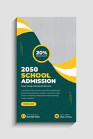 Back to School Social Media Story Template vector