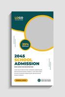 Back to School Social Media Story Template vector