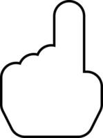 índice dedo cursor icono, mano puntero icono vector