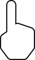 index finger cursor icon, hand pointer icon vector