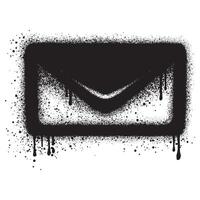 Spray Painted Graffiti mail icon Sprayed isolated with a white background. vector