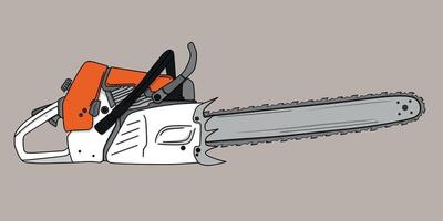 Illustration of chainsaw vector