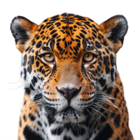 front view jaguar isolated on transparent background , png